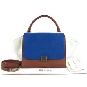 Authentic Celine Tri-coloured trapeze bag